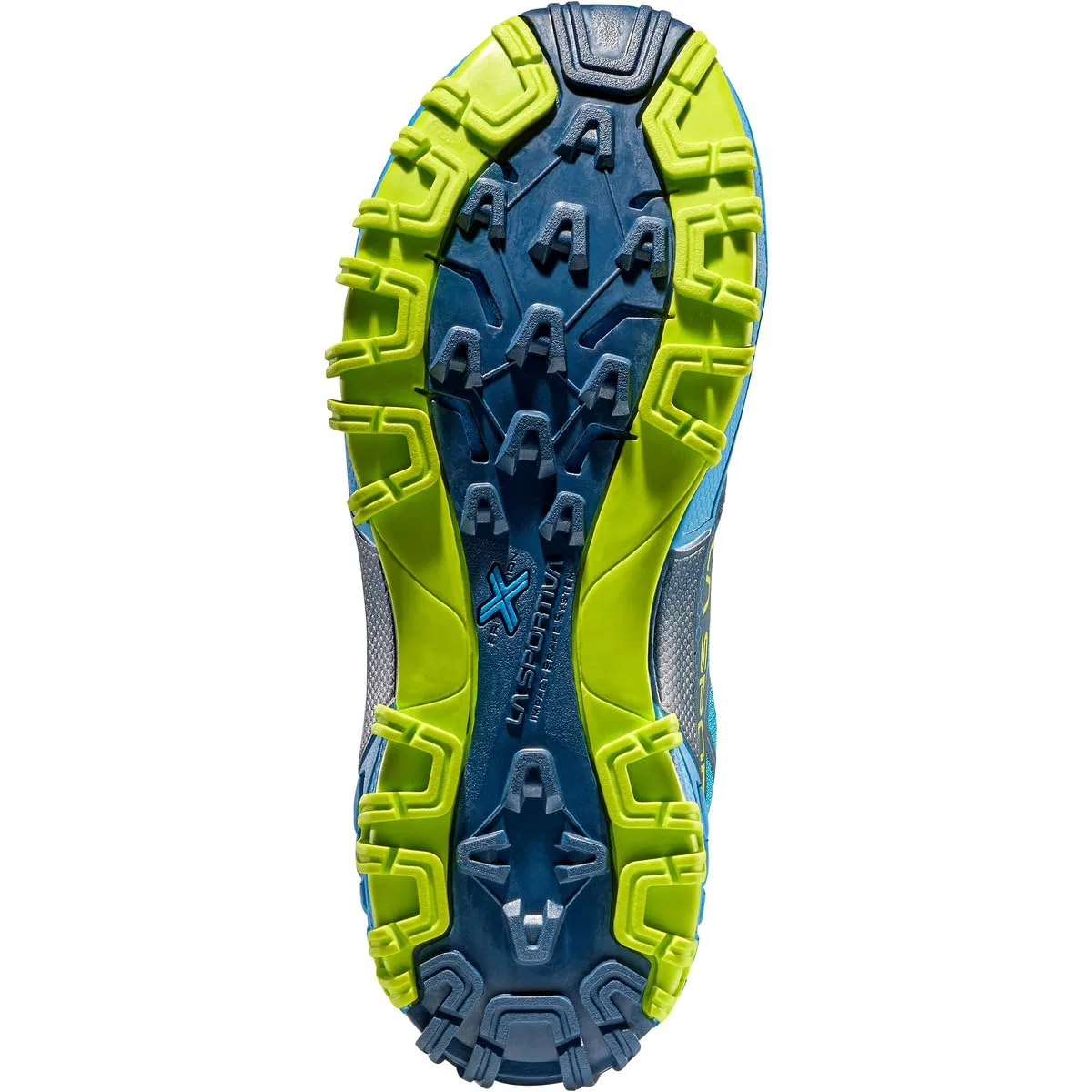 Детские трейловые кроссовки для мальчиков водонепроницаемые Bushido II GTX La Sportiva, Storm Blue Lime Punch — фото 2