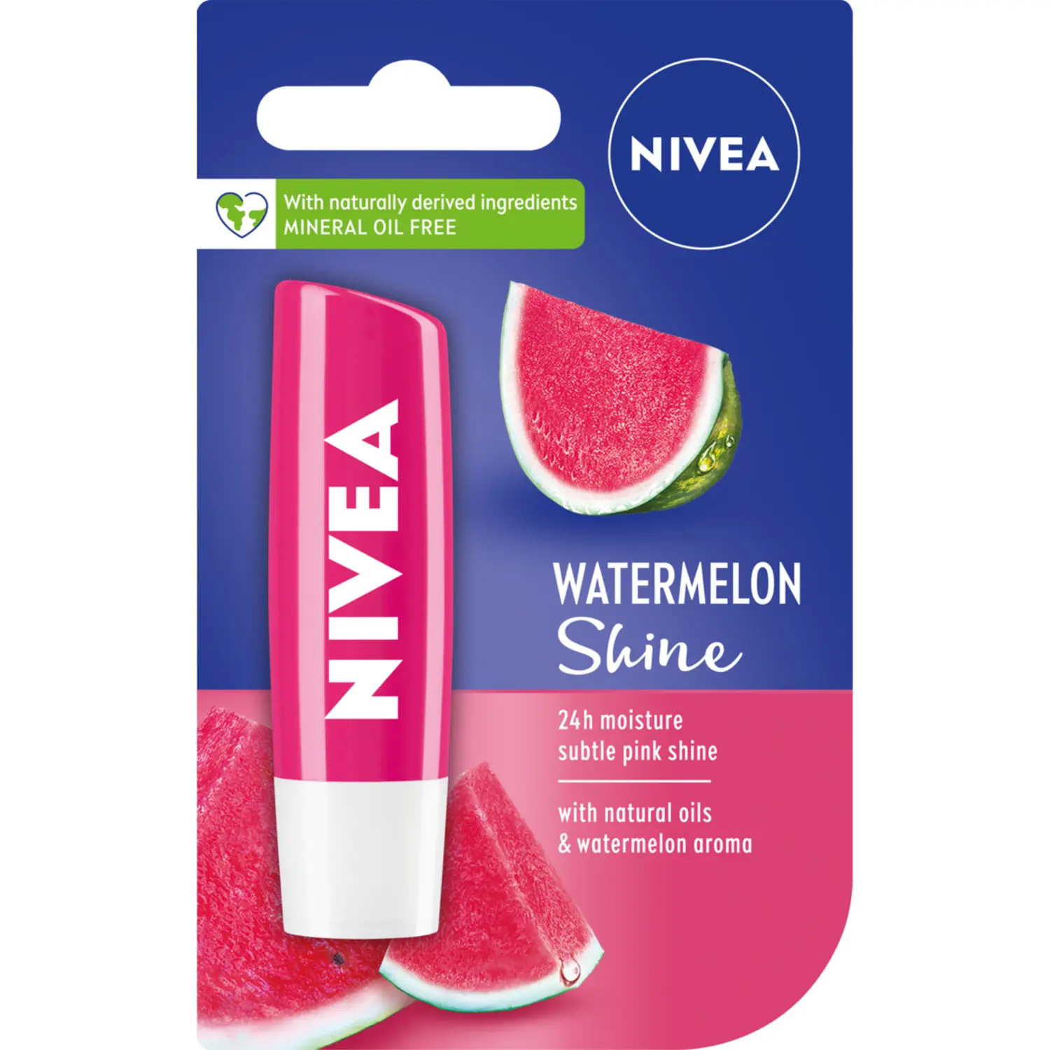 Nivea Watermelon Shine ухаживающий бальзам для губ с арбузным сорбетом, 4,8 г — фото 2