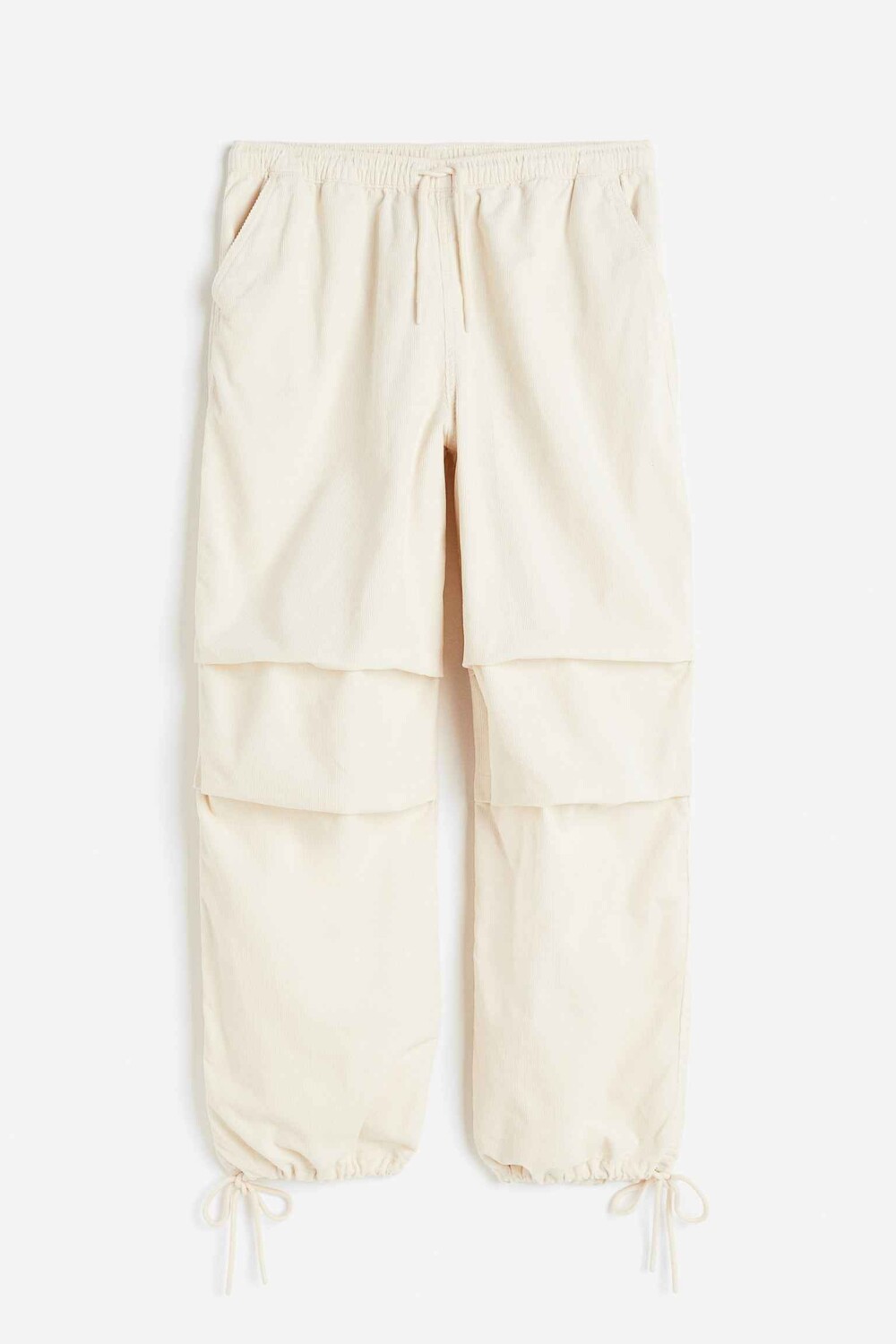 

Брюки-парашюты H&M Corduroy Parachute, светло-бежевый