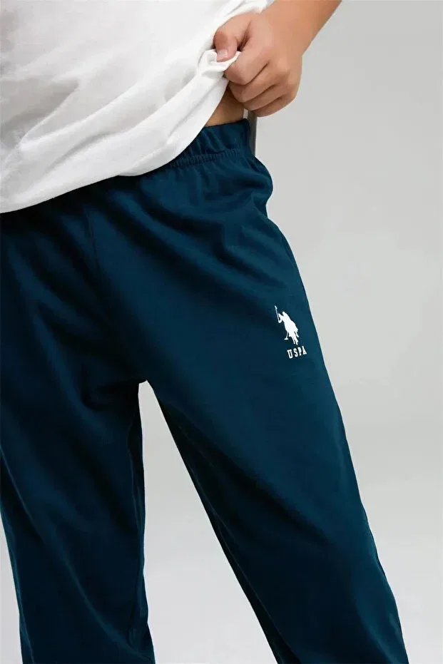 Детский комплект пижамы для мальчиков с коротким рукавом U.S. Polo Assn., White — фото 3