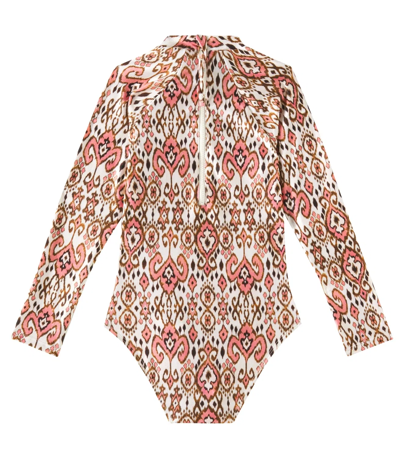Купальный топ с принтом Zimmermann Kids, Peach Ikat — фото 4