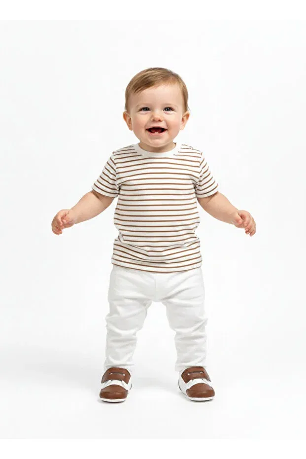 Детские туфли для девочек с липучкой First Step Shoes Coffee Thick Velcro Sema Baby, White — фото 2