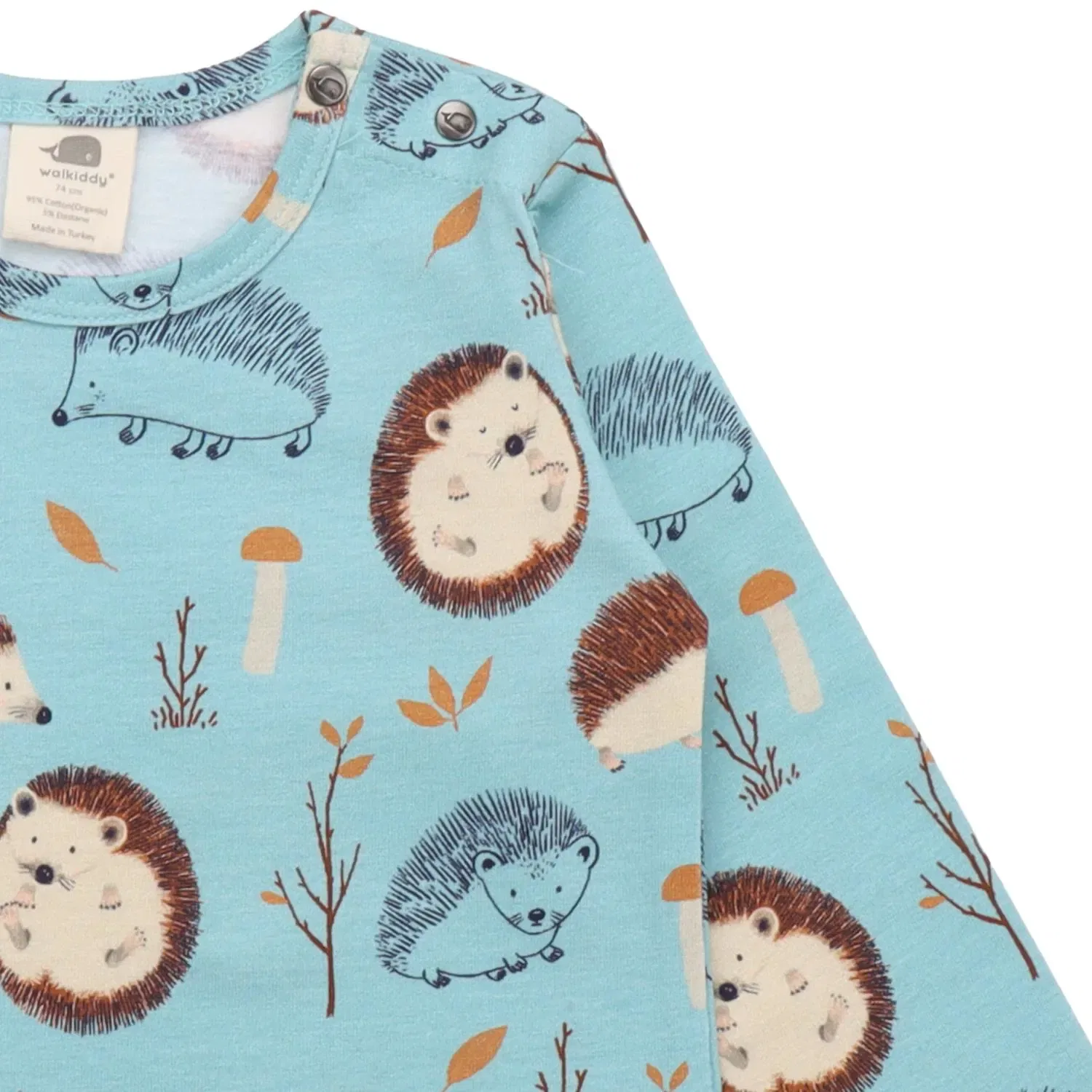 Лонгслив с принтом Tiny Hedgehogs Walkiddy, разноцветный — фото 3