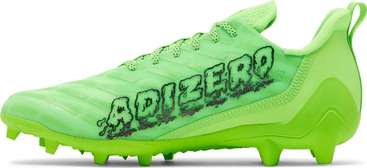 Бутсы Adidas Adizero Cleats 'Team Solar Green Silver Metallic', зеленый — фото 4