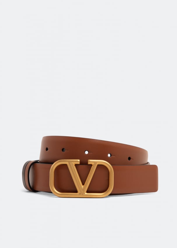 

Ремень VALENTINO GARAVANI VLogo Signature reversible belt, коричневый