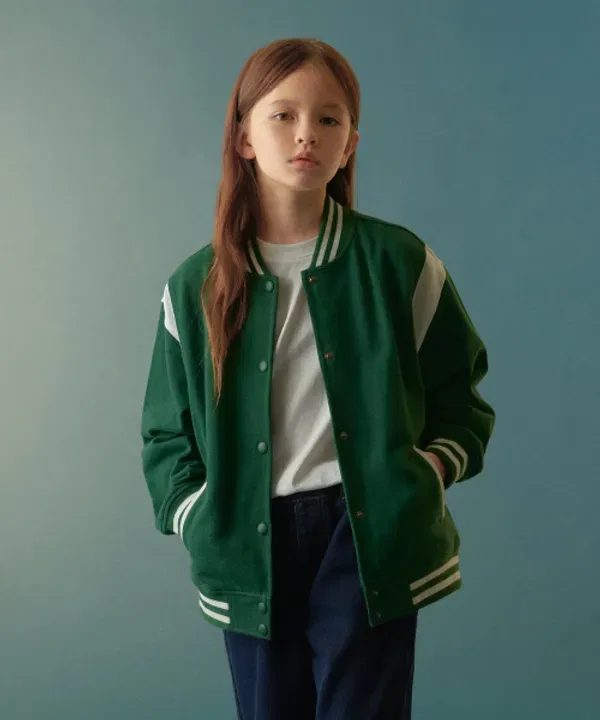 Ветровка оверсайз, васити, Musinsa Standard Kids, зеленая