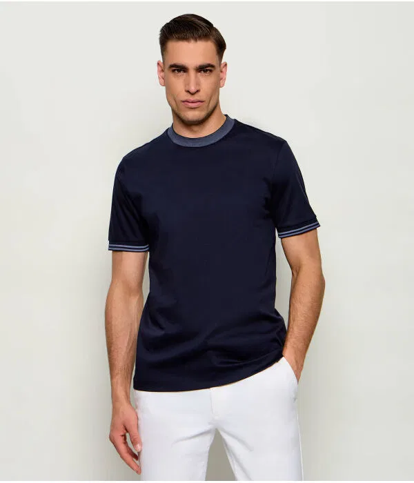 Мужская футболка с V-образным вырезом H-Tessler Slim Fit BOSS, Blu Marino