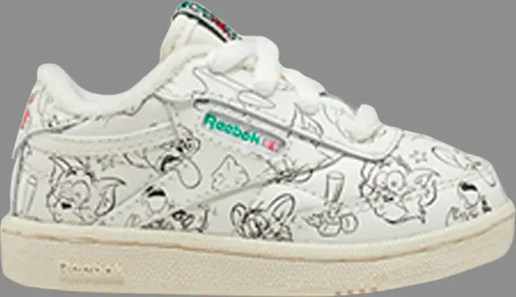 

Кроссовки club c 85 infant 'tom &jerry' Reebok, белый