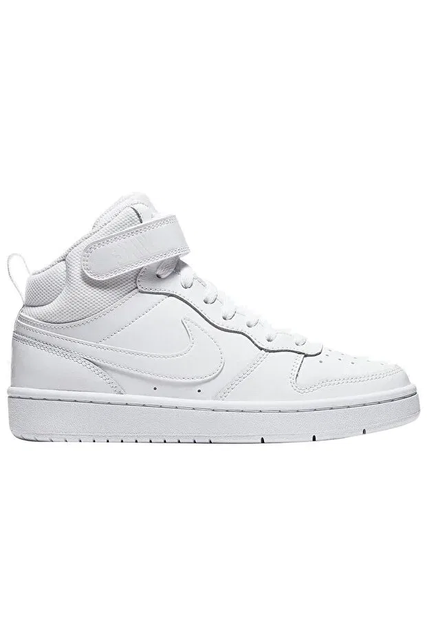 Детские кроссовки для девочек с шнуровкой Nike Court Borough Mid 2, Белый