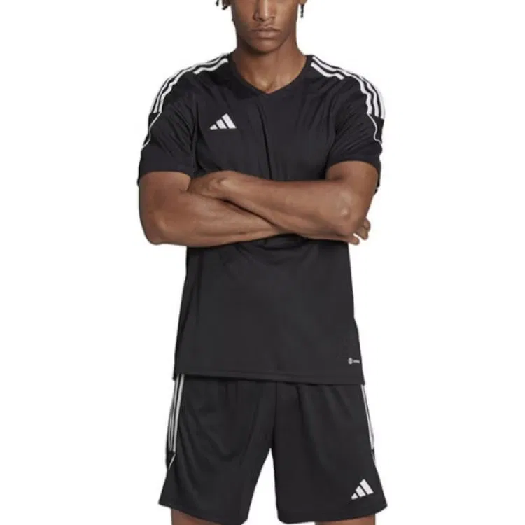 Футболка спортивная с логотипом Tiro 23 League Adidas, черный — фото 3