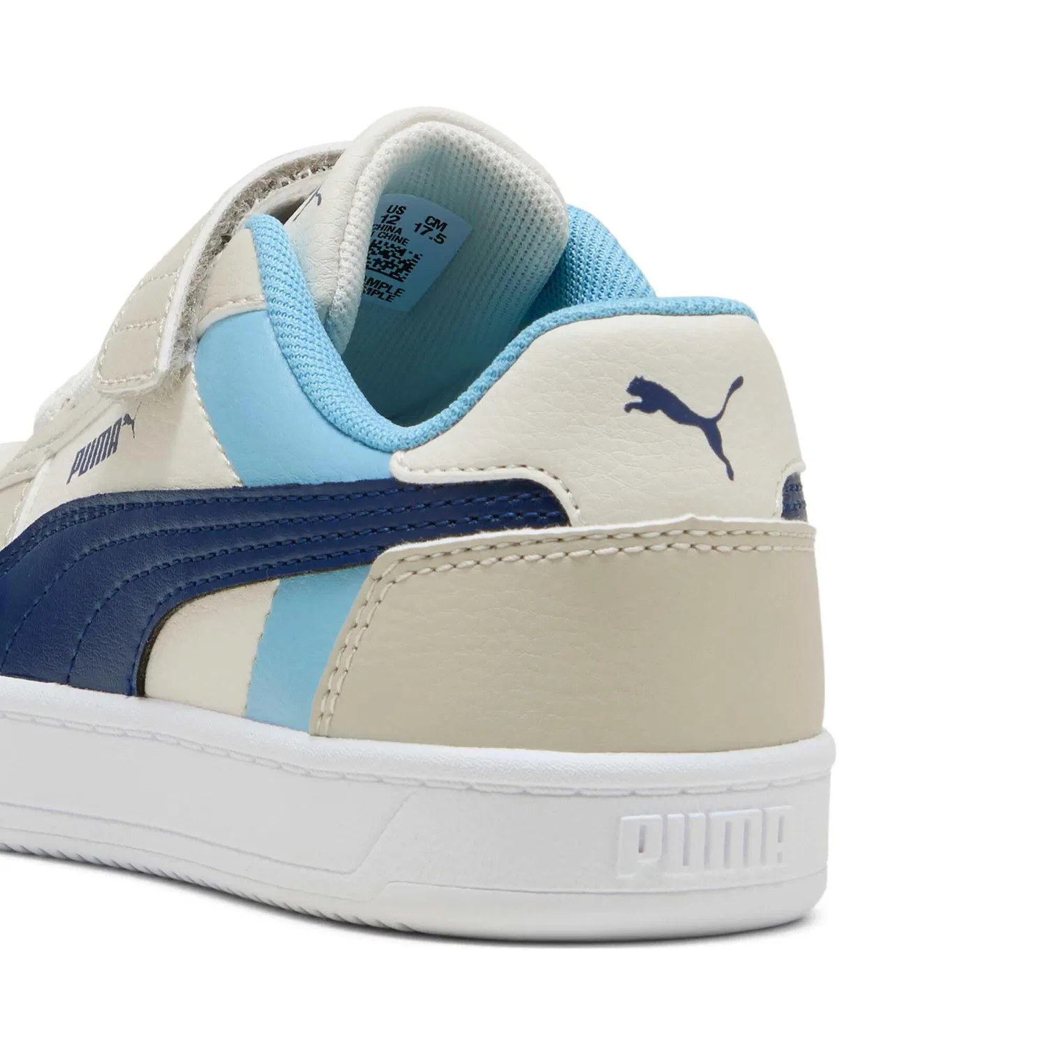 Детские кроссовки для мальчиков с синтетическим верхом PUMA Caven 2.0 Block Ac+ Ps PUMA, Desert Dust Persian Blue Aqua Green — фото 2