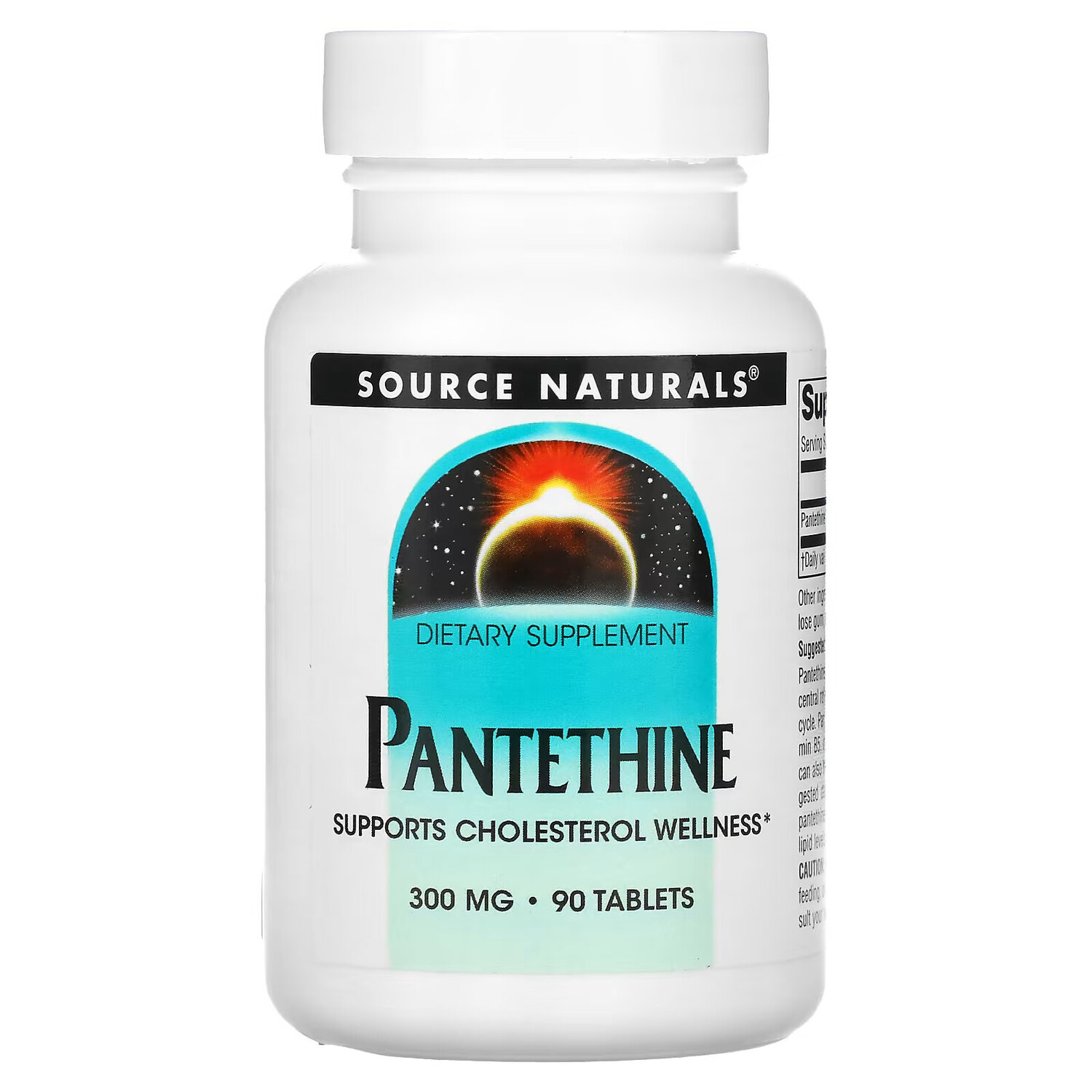 

Source Naturals, пантетин, 300 мг, 90 таблеток