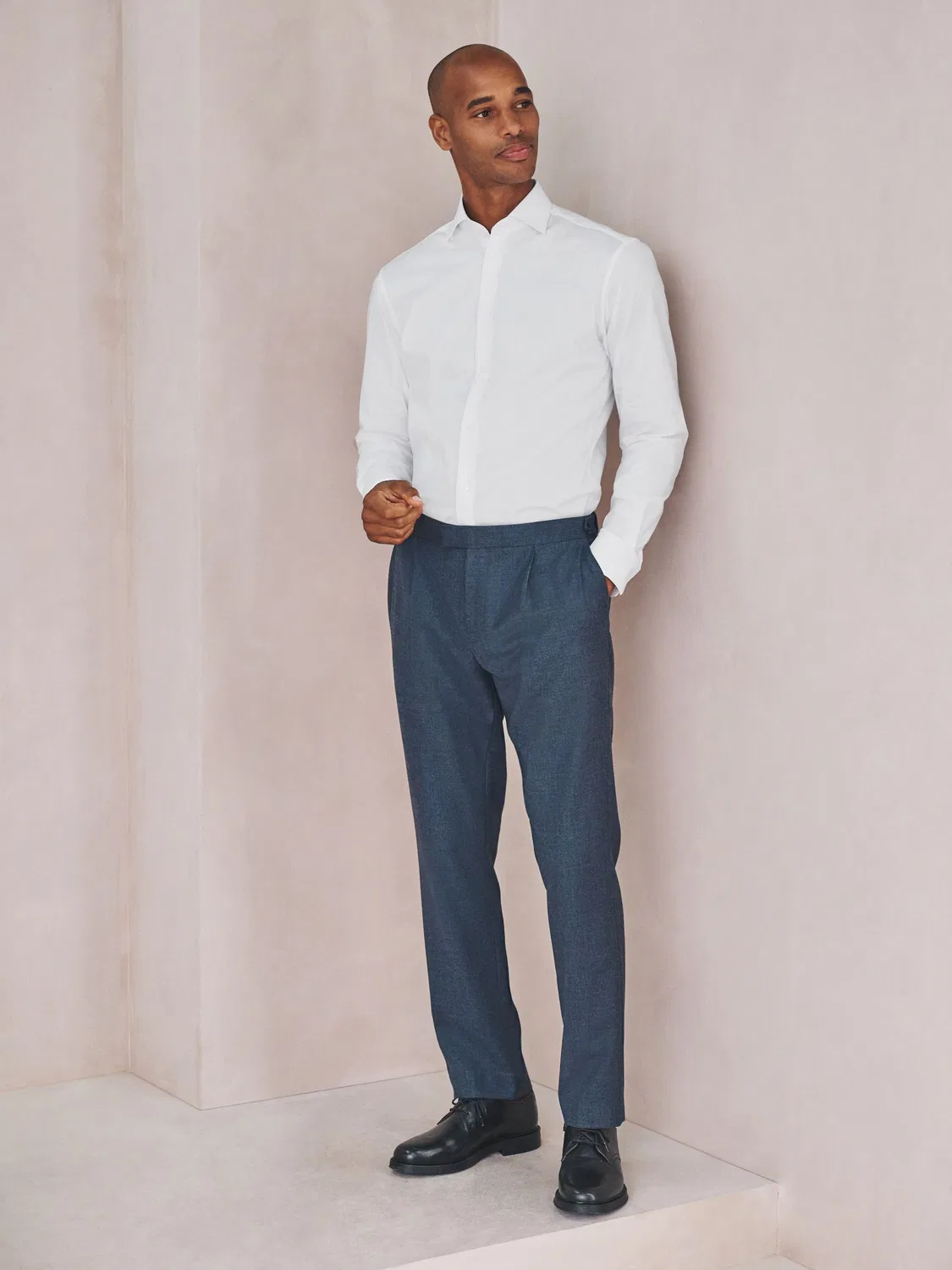Рубашка формальная, slim fit, White Slim Fit Cotton Stretch Long Sleeve Formal Shirt Next, белый — фото 4