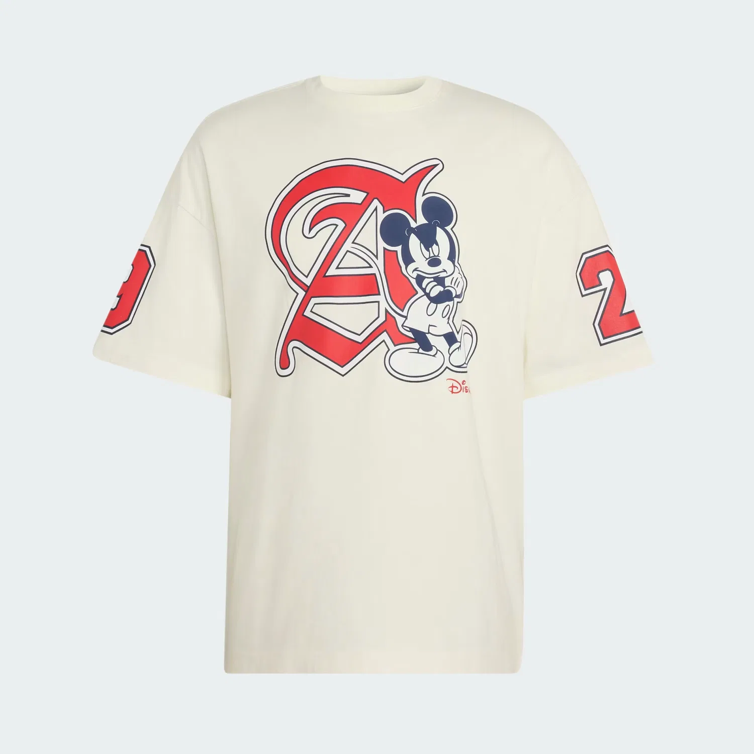 Мужская футболка свободного кроя Disney Mickey Cali Graphic Adidas Originals, молочно-белый — фото 4