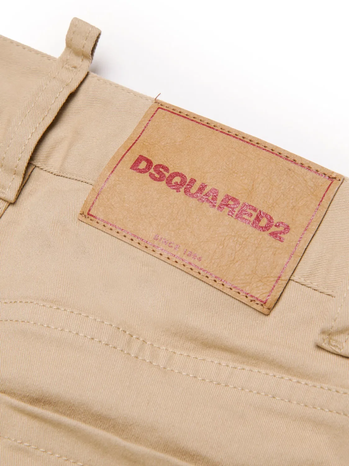 Джинсы прямого кроя средней посадки DSQUARED2, бежевый — фото 2