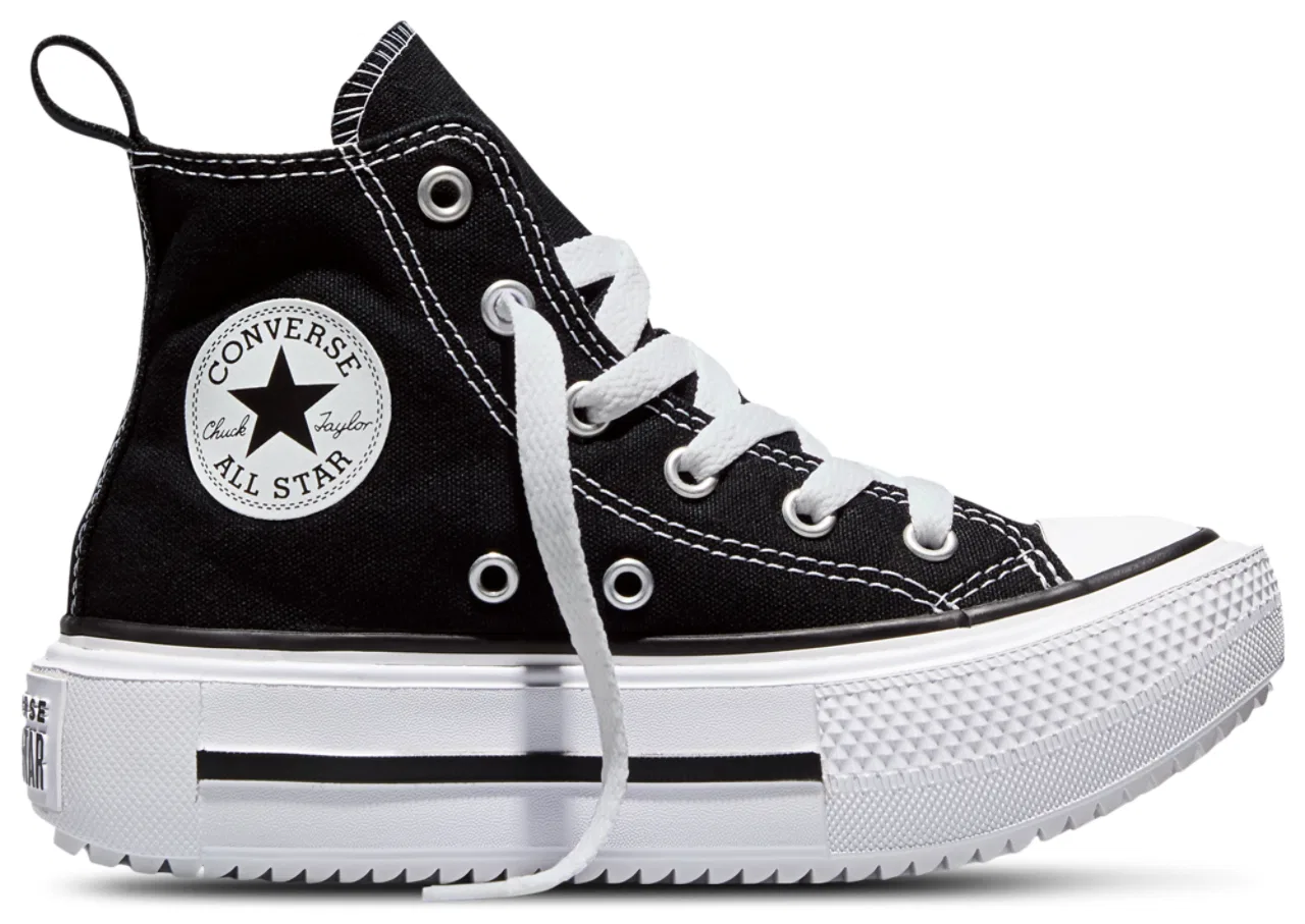 Кеды для девочек Chuck Taylor All Star Lift Double Stack Converse, черный/белый