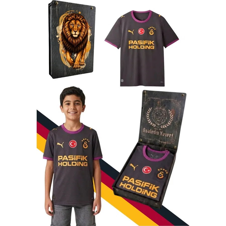 Детская футболка с длинным рукавом Galatasaray 2026/2027 Deplasman Siyah, Черный