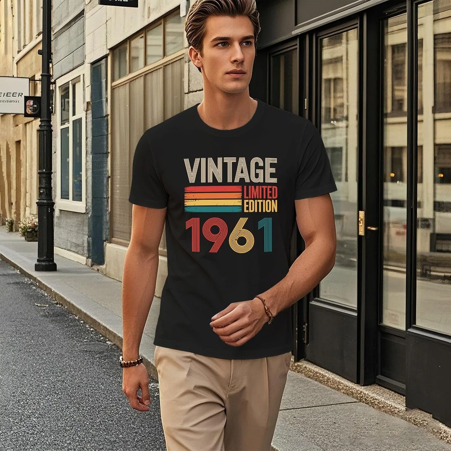 Футболка с принтом Vintage 1961, Allblack — фото 2