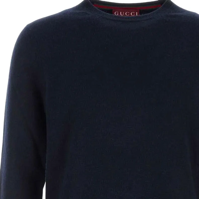 Мужской свитер из кашемира Dark Blue GUCCI — фото 4