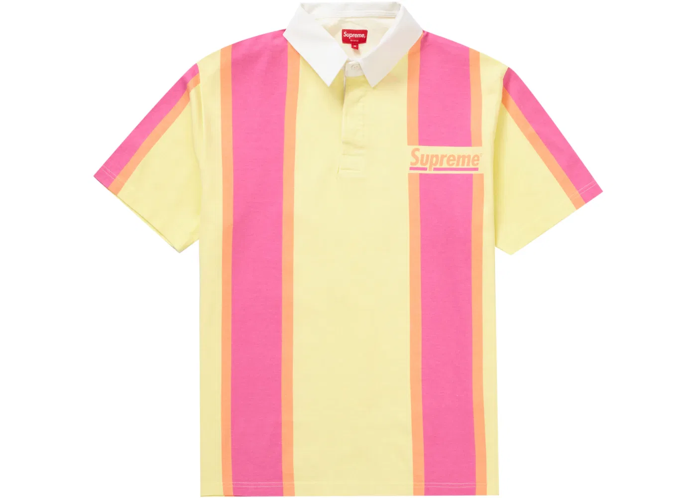 Мужская футболка с коротким рукавом Supreme Stripe S/S Rugby, Yellow
