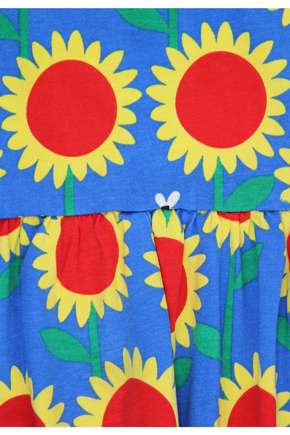 Детское платье с принтом Sunflower Bee Print Toby Tiger, Blue — фото 2