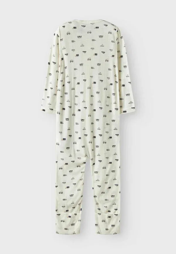 Комбинезон шерстяной Nightsuit merino wool Name It, Snow white, белый — фото 2