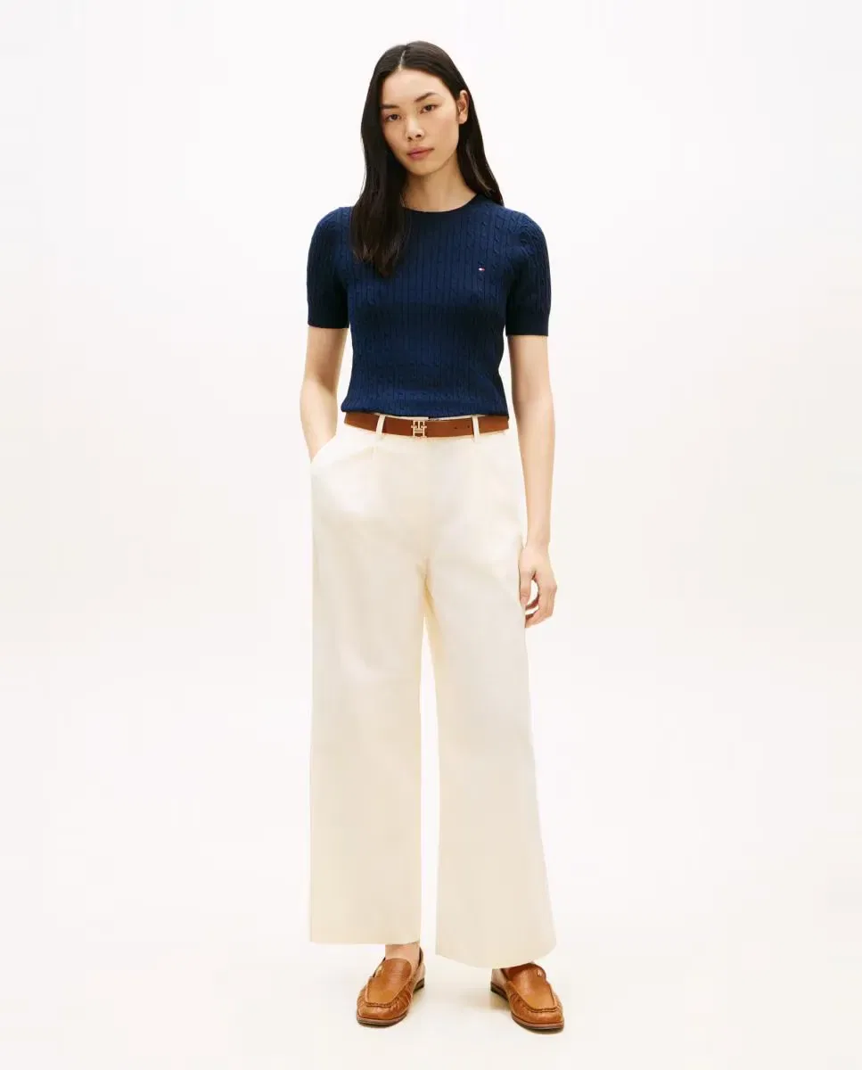 Женские прямые брюки из хлопка Tommy Hilfiger, Crudo