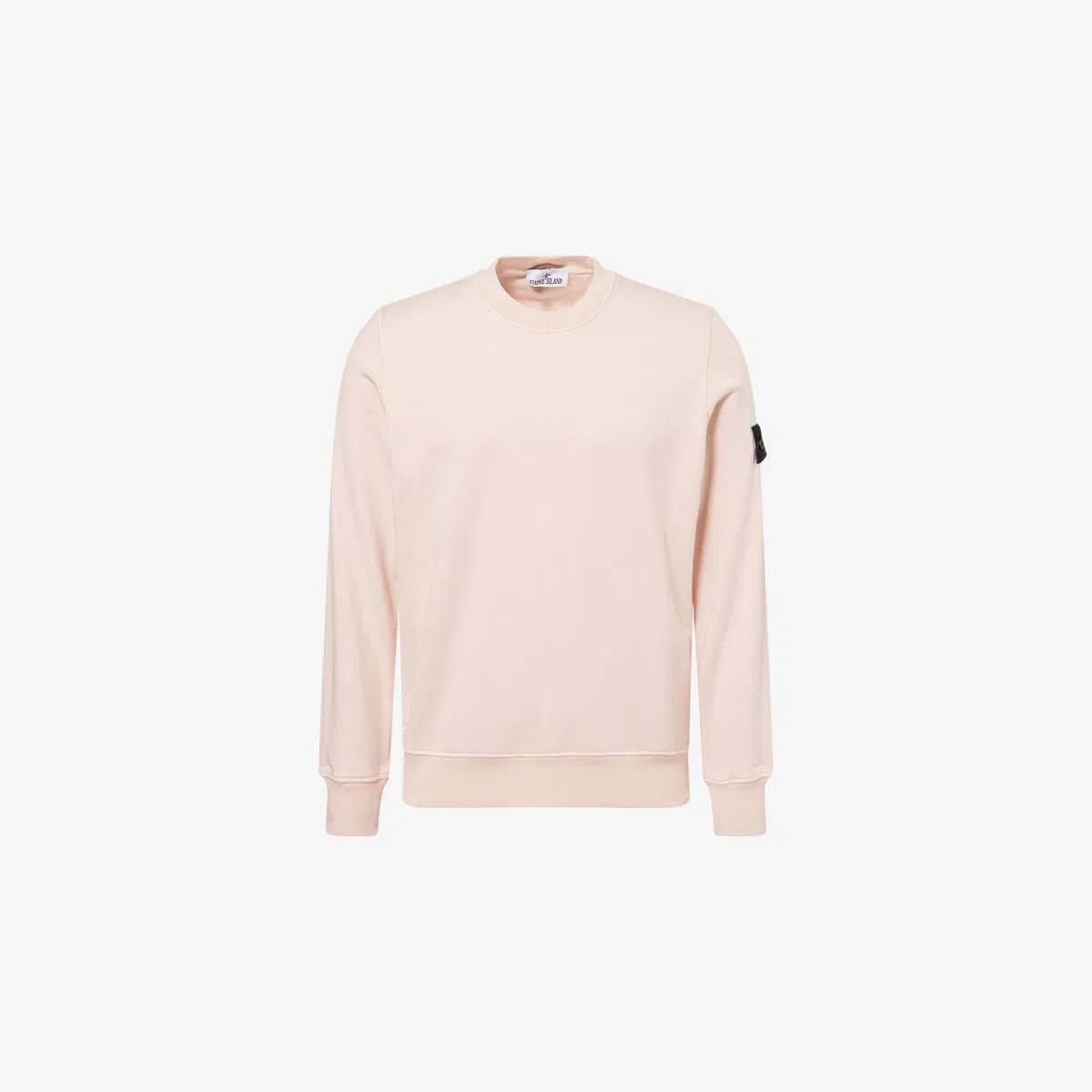 Хлопковая толстовка с круглым вырезом и нашивкой с логотипом Stone Island