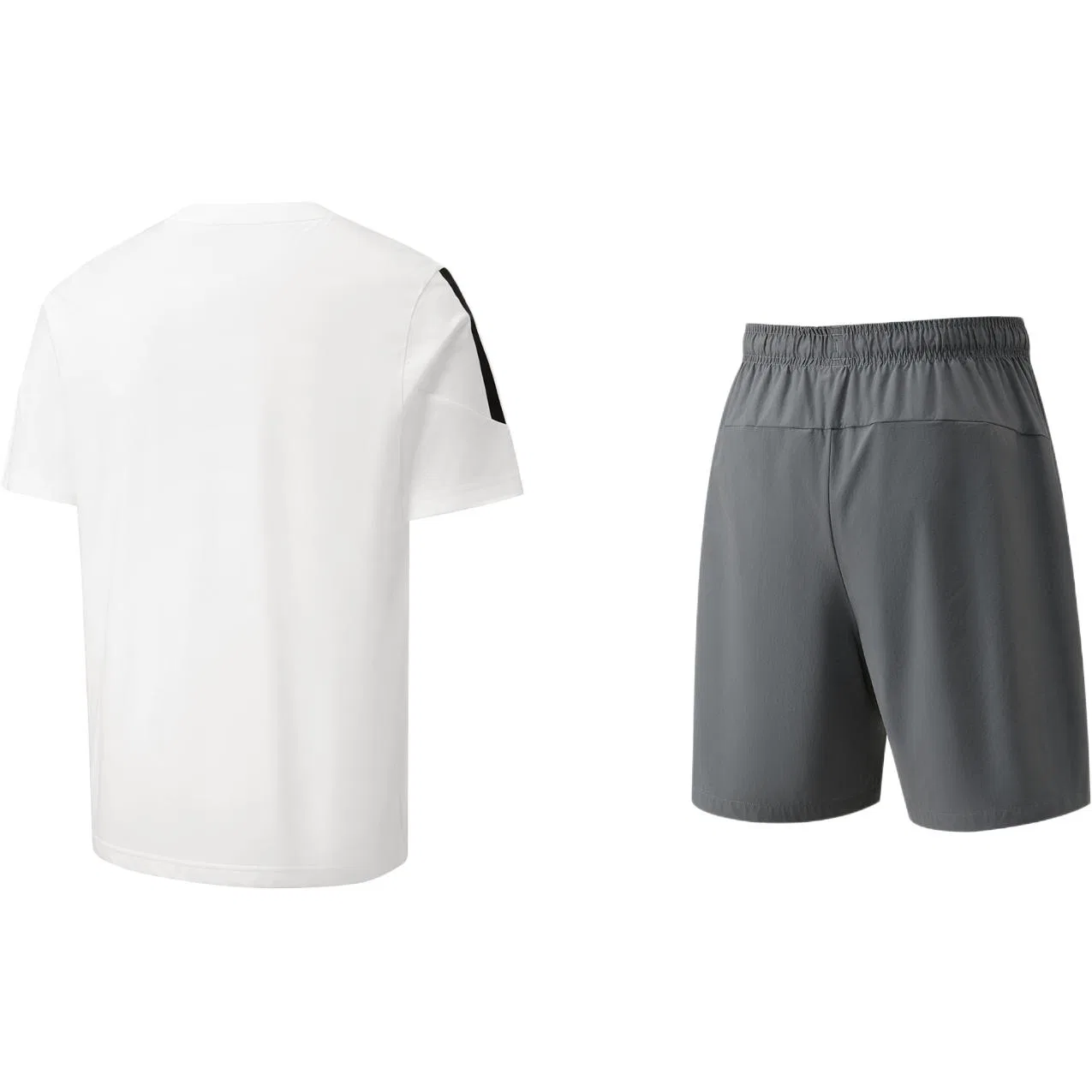 Детский комплект спортивной одежды с круглым вырезом Adidas, Set (White Top+Gray Bottom) — фото 3