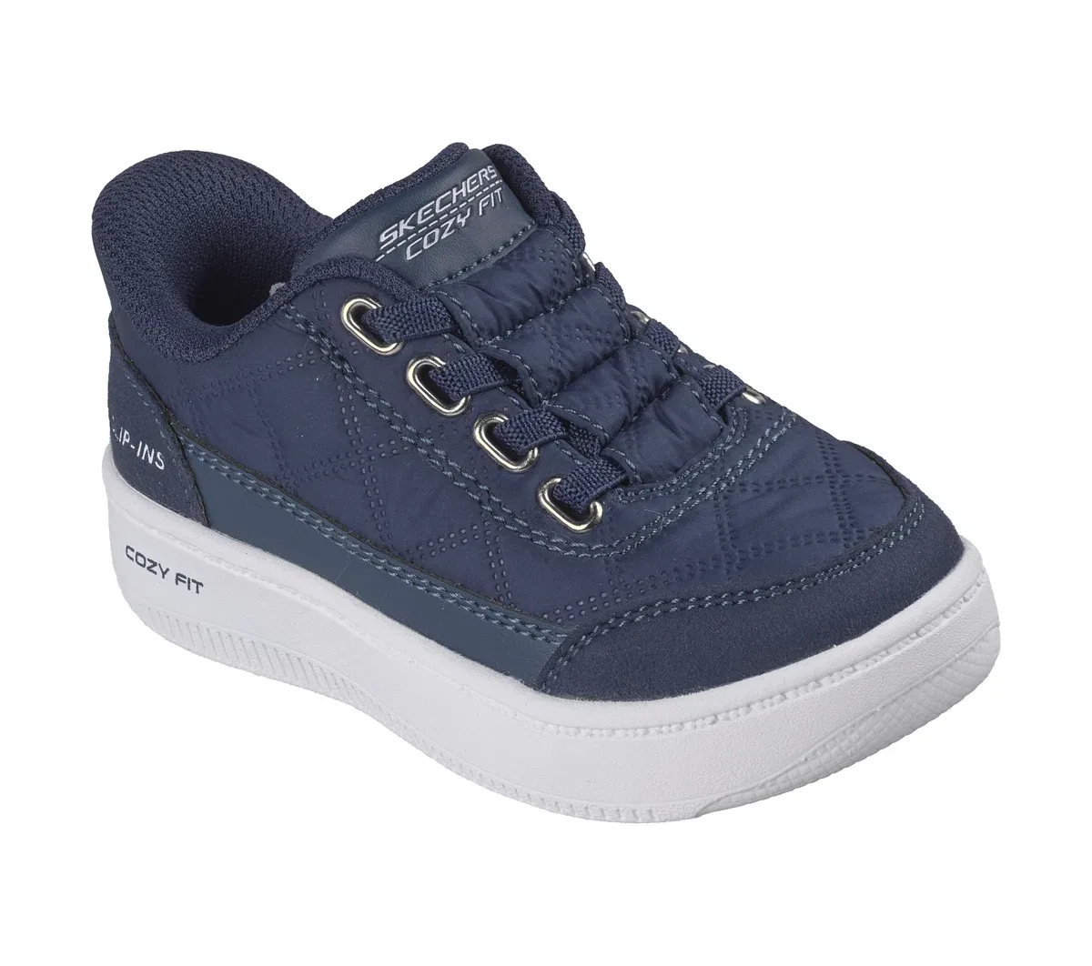 Детские слипоны Sport Court 92 - Cozy Fit Daze Skechers, тёмно-синий — фото 4