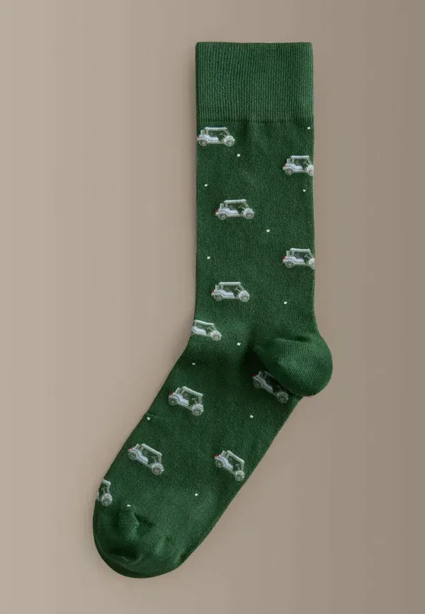 Носки 4 пары, хлопок, Signature pattern socks, Next Green Golf, синий/зеленый — фото 4
