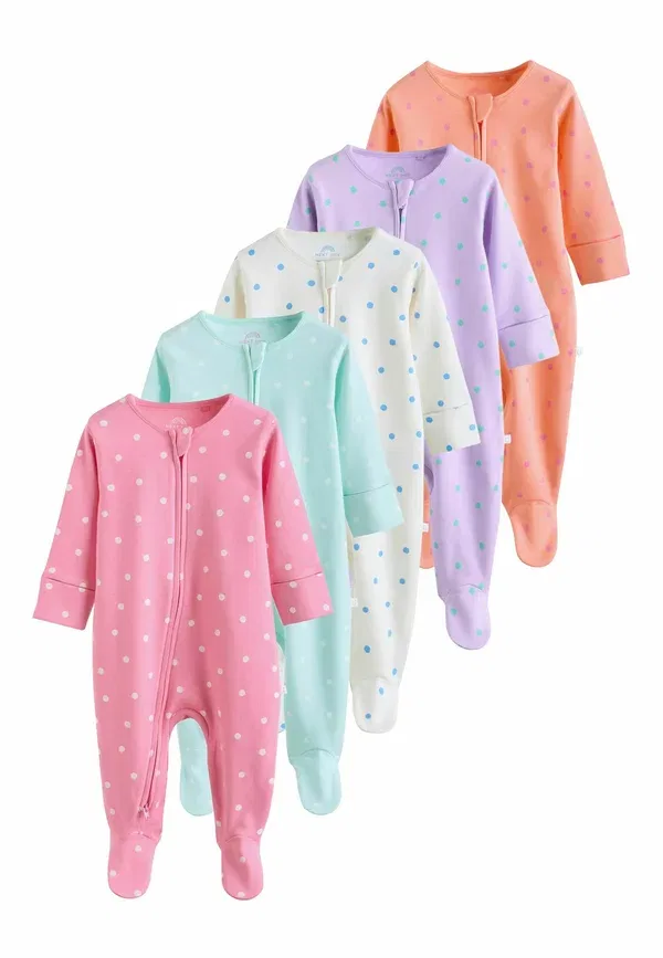 Комплект из 5 боди с длинным рукавом Regular fit Next, Purple, Orange, оранжевый/фиолетовый