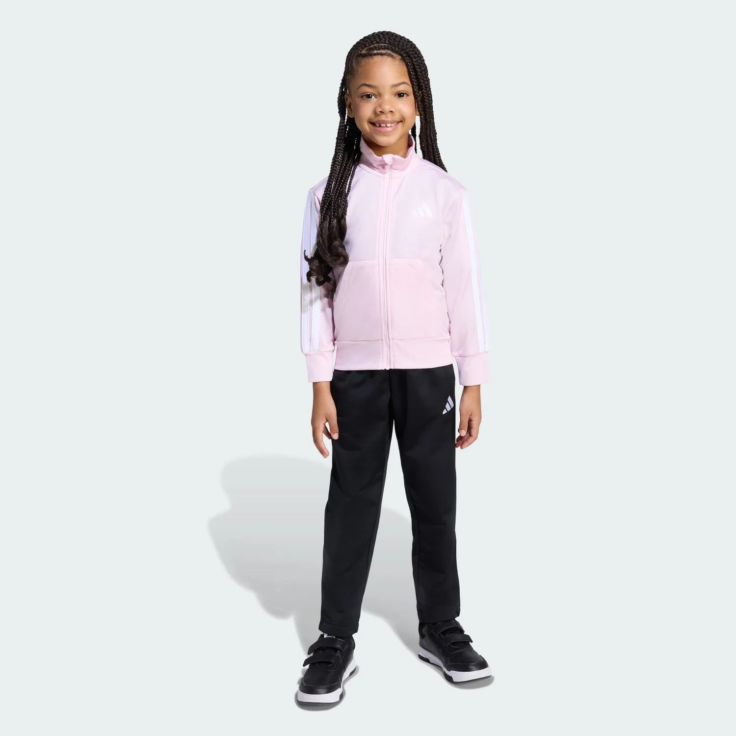 Детский спортивный костюм с CLIMACOOL Essentials Climacool Kids Trainingsanzug Adidas, Altrosa Weiss — фото 3