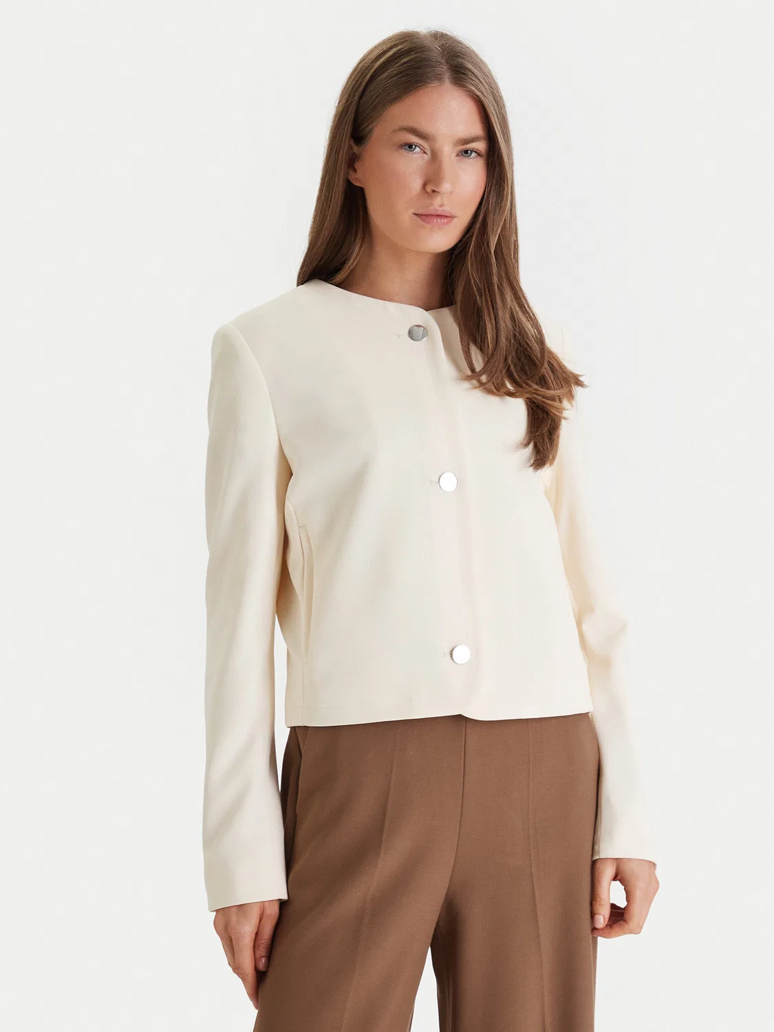 Женский блейзер стандартного кроя Lux Crepe Lady Calvin Klein, желтый
