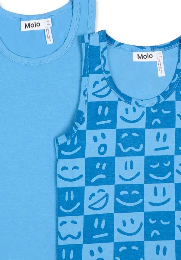 Комплект из 2 футболок без рукавов Smiley Molo Light blue, светло-голубой — фото 4