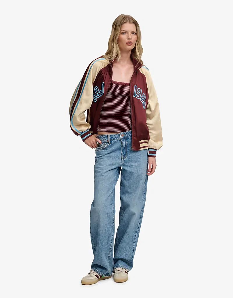 Спортивная куртка Superdry Suika в цвете андоррский бордовый мульти — фото 4