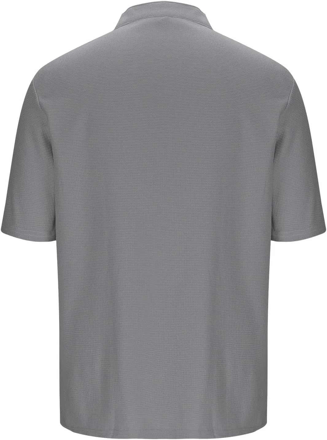 Мужская футболка-поло вафельной вязки с 4 пуговицами Regular Fit, Dark Gray — фото 2