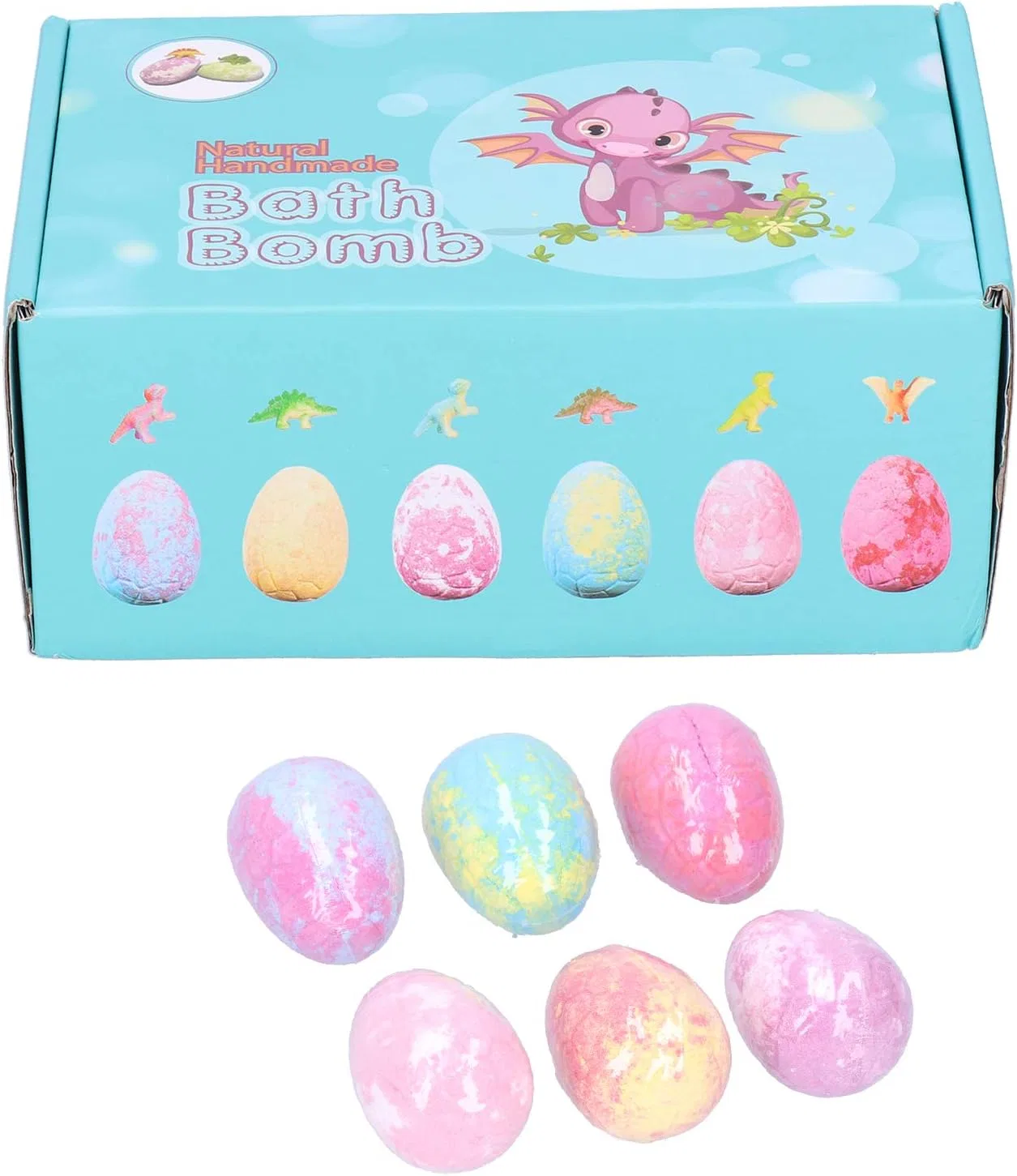 Набор бомбочек для ванны, Dinosaur Egg, CHEOTIME, 6 шт, 120 г