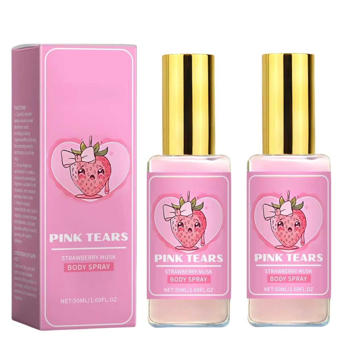 Спрей для тела Pink Tears Strawberry PHFDQKG, 2 шт, Aquatic