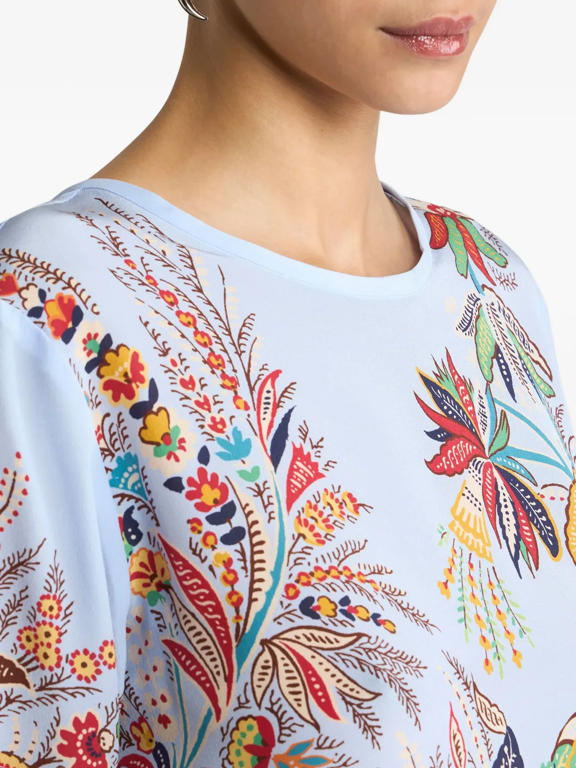 Футболка с принтом пейсли Etro, синий — фото 4