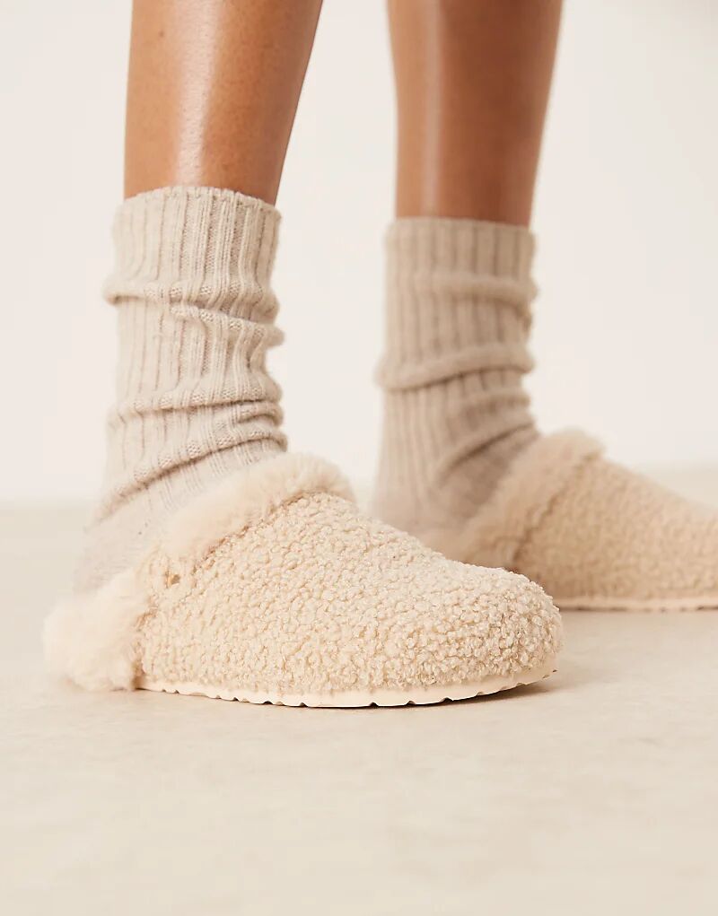 Туфли-сабо Zabby Clog Mule от ASOS DESIGN в цвете кремовый борд