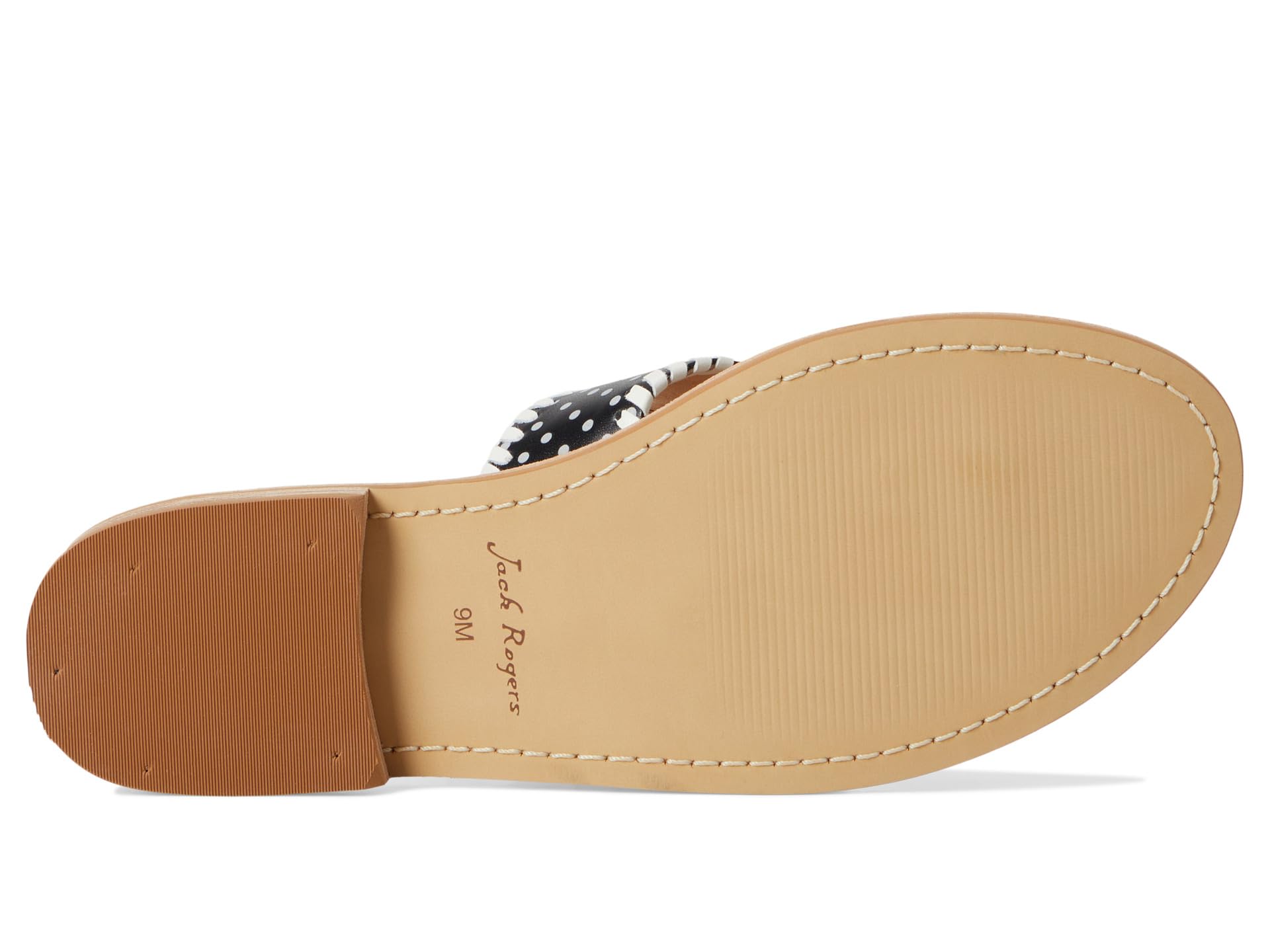 Туфли Jack Rogers Jacks Flat Sandal - Nappa/Patent, Black/ White Dot Pat — фото 3