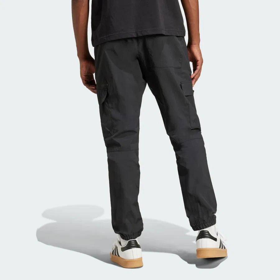 Штаны карго спортивные с принтом Trefoil adidas Originals, Черный — фото 2