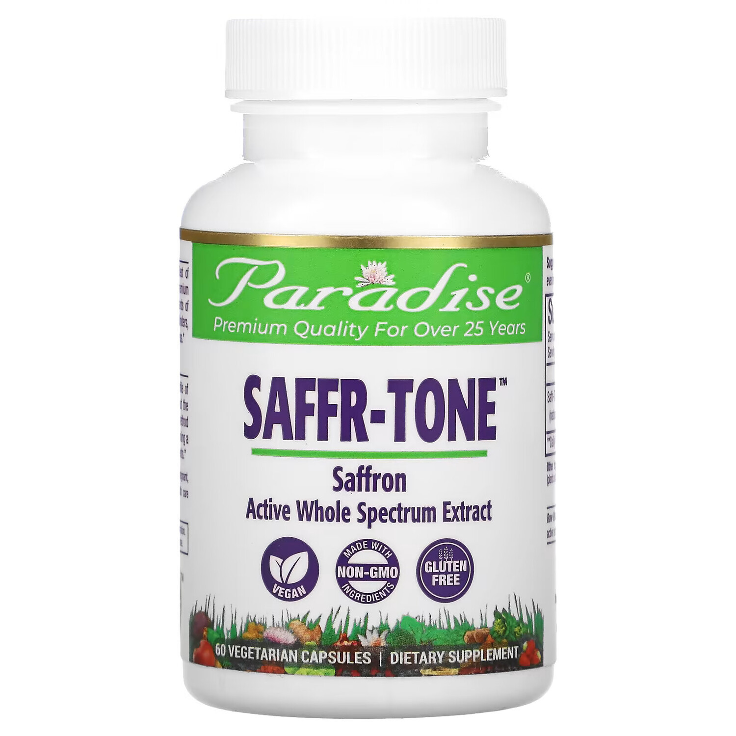 

Paradise Herbs, Saffr-Tone, 60 вегетарианских капсул