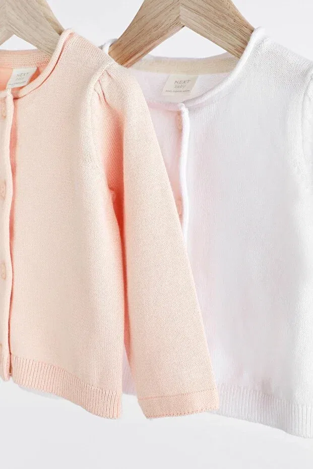 Детский кардиган для девочек хлопковый Next Baby, Pink — фото 3