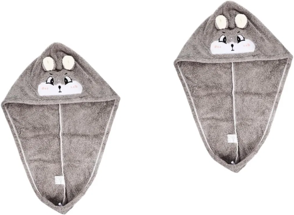 Шапочка для душа Amosfun, 2 шт, 65x25 см, Coral Fleece