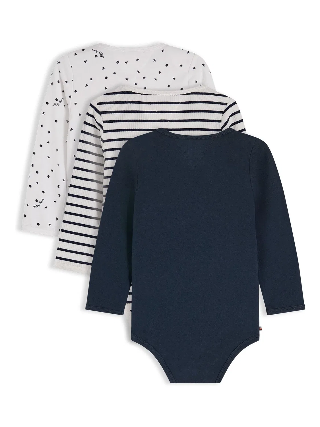 Боди с длинным рукавом 3-Pack Essential Tommy Hilfiger, синий — фото 2