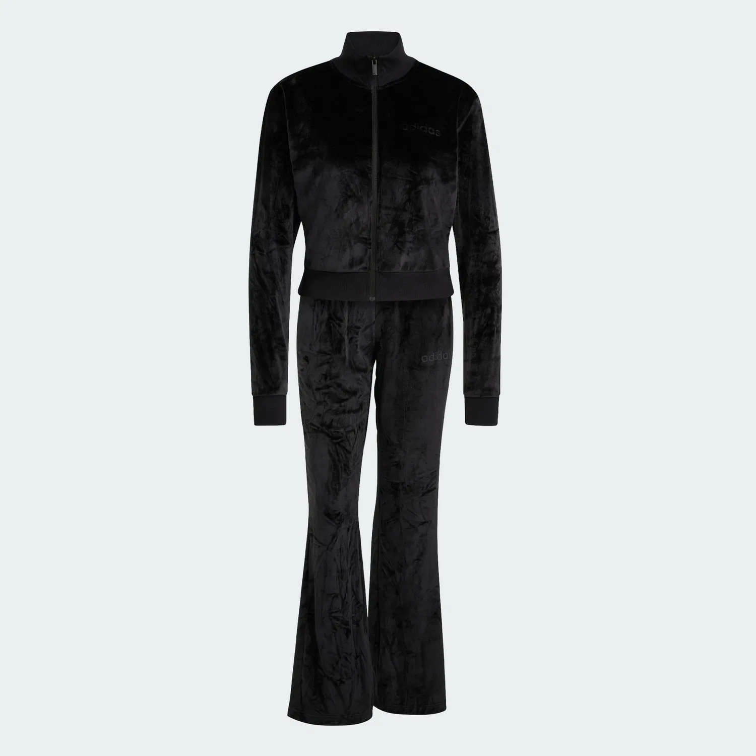 Женский спортивный костюм из велюра Glam Velvet Adidas, Schwarz — фото 2