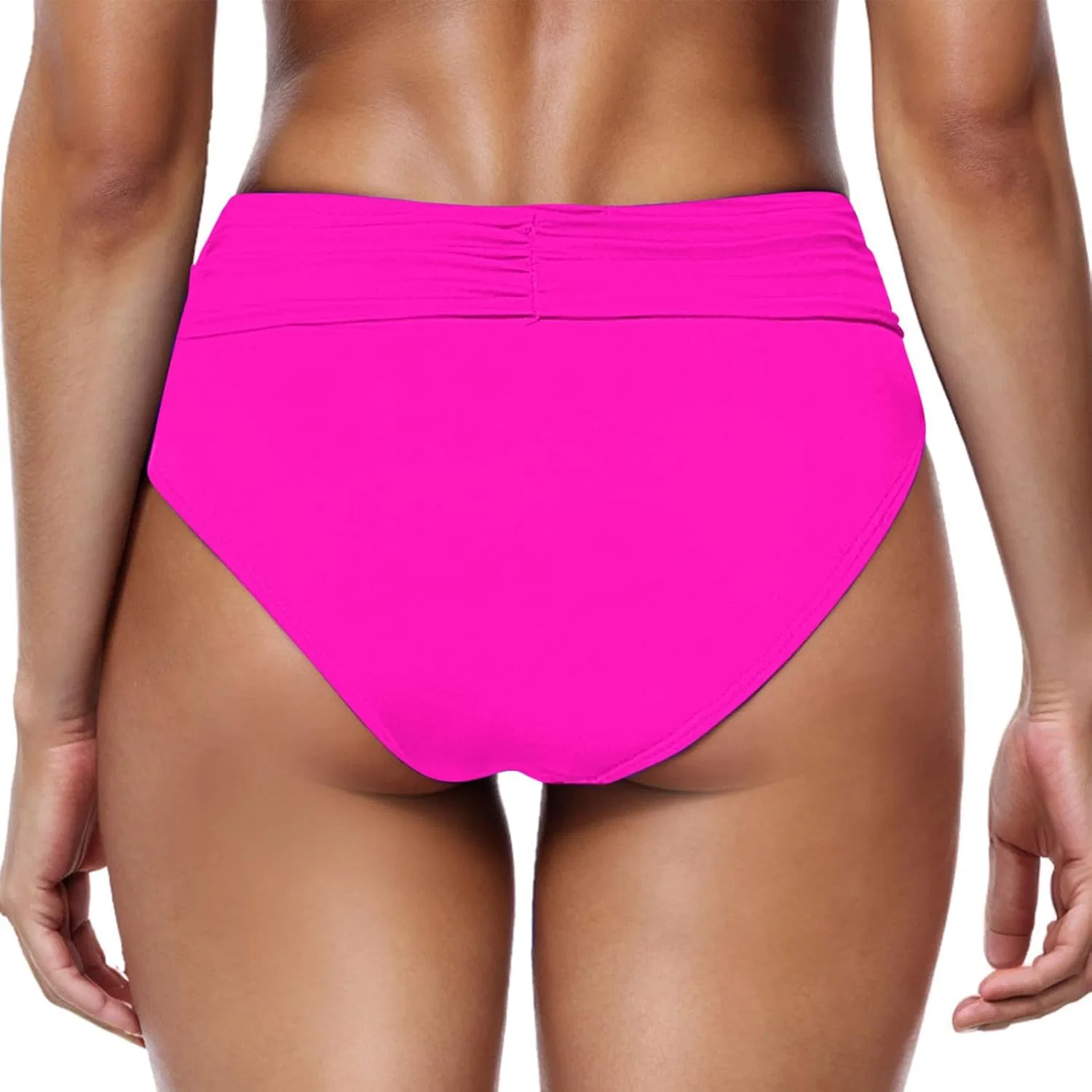 Женские бикини-шорты с утяжкой на талии, Hot Pink — фото 3