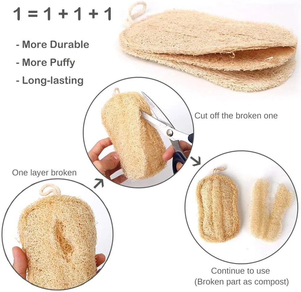 Мочалка для тела из натуральной люфы HUFFA, 1 шт, 1pcs — фото 2